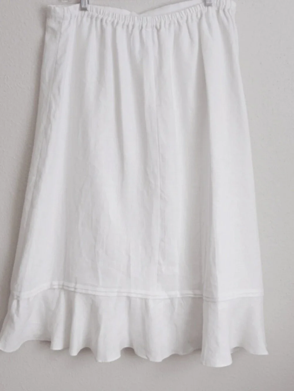Choices White Linen Skirtset Size Petite Large Lagenlook